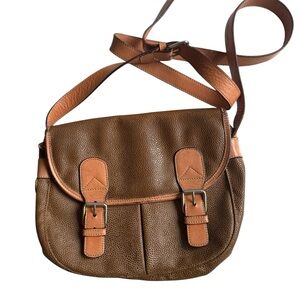 Bric’s Brown Leather Crossbody Bag Fair Condition